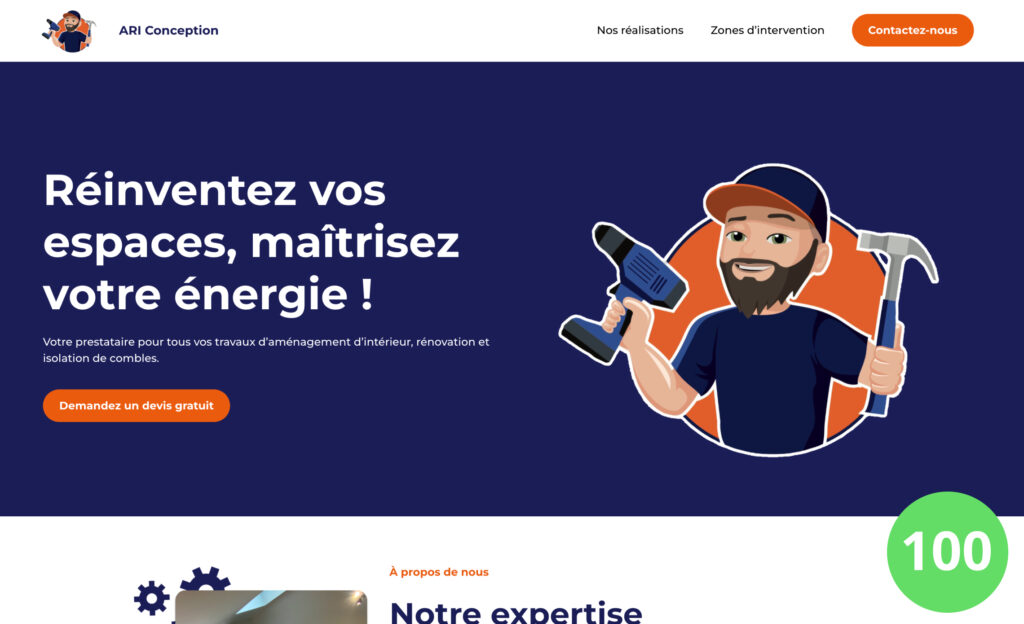 Création site web artisan / entreprise BTP