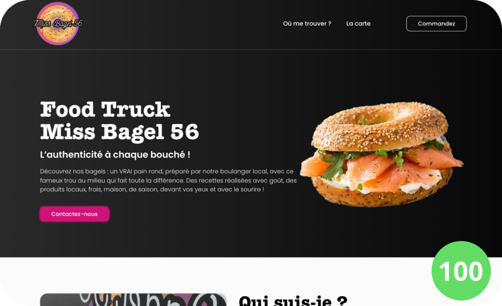 Création site internet foodtruck / restauration rapide / fastfood