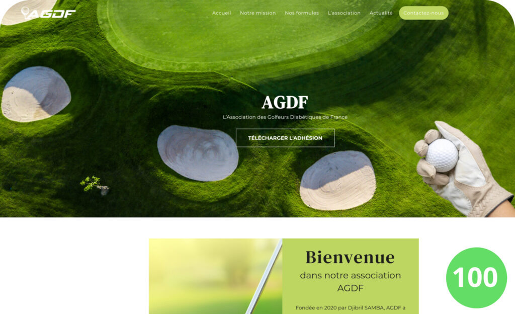 Création site web club association golf