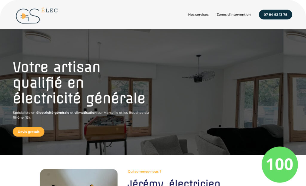 Création de site internet pour artisan électricien